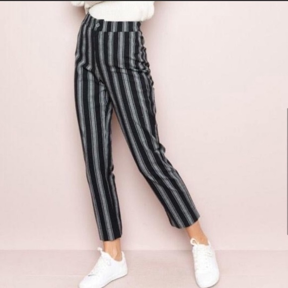 Brandy Melville Pants - Brandy Melville Tilden pants - black & grey stripe